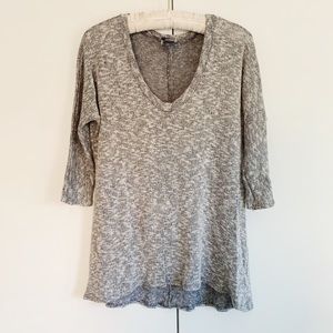 Urban Outfitters V-Neck Sweater Tunic Top Grey